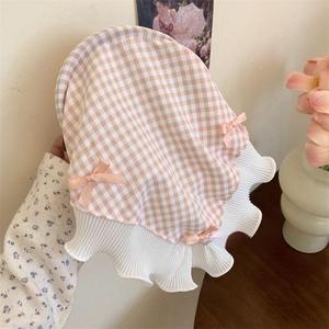 Fashion Combination Dropship Agent Garden Lace <b>Headband</b> Triangle Scarf <b>Headband</b> French Retro Plaid Sweet <b>Cute</b> Headscarf Agent - Product Image 2