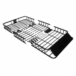 Iron Roof Rack Basket Universal 51x36 Inch 5'' High 200LBS Capacity SUV 4WD Luggage Carrier with <b>Clamps</b> - Product Image 5