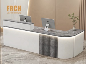Mostrador de Recepción Personalizado en Forma de L para <span class=keywords><strong>Consultorio</strong></span> Dental, Clínica, Oficina o Guardería, con Luz LED - Product Image 5