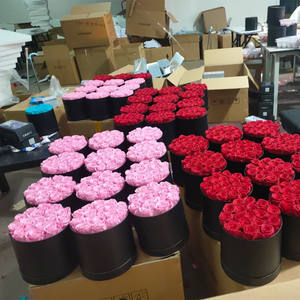 SPR Jabón Rosa ramo de flores Peonías Flores artificiales Centros de mesa Fiesta Boda Fondo Decoración Mesa Flor Rosa - Product Image 1