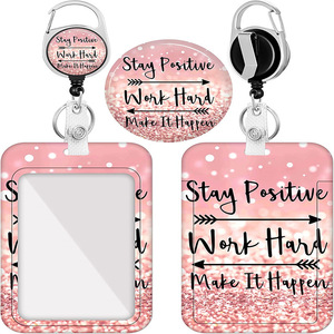Nouveau porte-cartes à motifs transfrontalier, boucle à dégagement rapide en époxy pour hôpital, fabricant d'ensembles de porte-clés télescopiques à dégagement rapide pour infirmières - Product Image 3