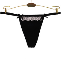 Tanga de Encaje para Mujer, Nueva y Popular, Ropa Interior Femenina de Encaje y Algodón, Tanga Sexy para Mujer