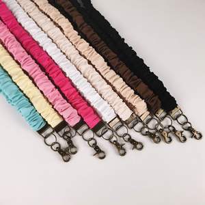 Vente en gros gros intestin élastique en polyester extensible chouchou téléphone lanière cou lanière pour clés lanière rétractable - Product Image 1