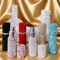 Flacon de parfum de luxe 10 ml avec strass, mini vaporisateur de voyage portable, flacon en verre rechargeable pour maquillage