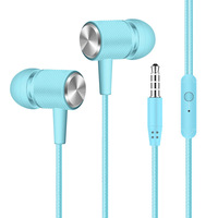 Vente en gros d'écouteurs filaires pour téléphone portable avec prise audio micro 3.5mm avec commande vocale écouteurs filaires avec boîte en papier L305