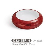 Vente en gros de sanitaires, lavabo en céramique couleur or pour salle de bain