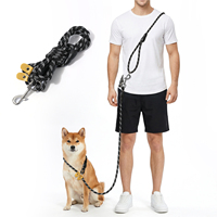 HIPHOPPET Laisse pour chien réglable réfléchissante à poignée rembourrée en caoutchouc souple, corde en nylon, laisse pour animaux de compagnie en nylon pour la promenade en extérieur – Meilleure vente