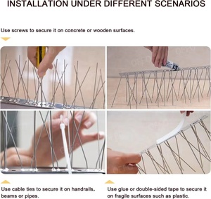 Pointes d'oiseaux en plastique bon marché en gros Performance à coût élevé <span class=keywords><strong>Anti</strong></span>-Pigeon Home Dissuasion Outdoor Animal Design Farms Insect Pest US - Product Image 5