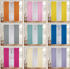 Rideaux occultants <span class=keywords><strong>de</strong></span> luxe brodés 4 pièces pour salon, style américain - Product Image 1