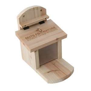 Jouet de noël en bois avec toit métallique, maison d'oiseaux, écureuil, mangeoire pour enfants - Product Image 4