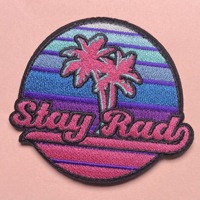 Patchs de vêtements brodés à coudre avec logo personnalisé, appliques auto-adhésives, grands écussons de broderie de dessins animés en 3d