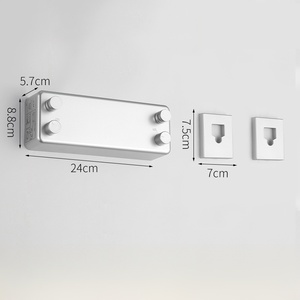 Support mural rétractable pour corde à <span class=keywords><strong>linge</strong></span> en <span class=keywords><strong>fil</strong></span> d'acier, séchoir à vêtements en métal robuste à double ligne flexible - Product Image 5