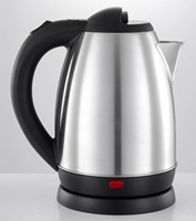 Bouilloire électrique sans fil en acier inoxydable 1,8 L avec arrêt automatique et protection contre l'ébullition à sec pour usage domestique et hôtelier, certifiée CE CB