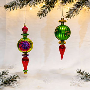 Professionele leverancier glazen kalebas glazen klassieke geassorteerde kleuren kerst hangende ornament feestdecoratie cadeau - Product Image 1