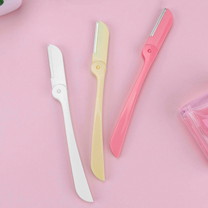 Rasoi Facciali con Lama Inclinata in Acciaio Inossidabile per Donne e Uomini, Strumento Pieghevole per Rifinitura Sopracciglia e Rasatura - Product Image 1