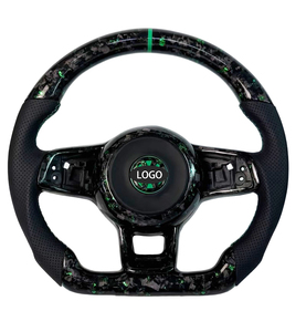 Volant en Fiber de carbone vert forgé pour Volkswagen MK7 Golf 7 GTI <span class=keywords><strong>R</strong></span> 7.5 pour MK4 MK5 MK6 ancien volant de sport de mise à niveau - Product Image 2
