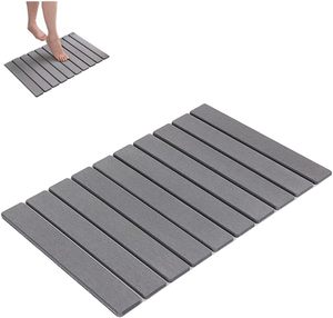 Tapis de bain en diatomite solide pliable, antidérapant, super absorbant, séchage rapide, tapis de sol de salle de bain - Product Image 1