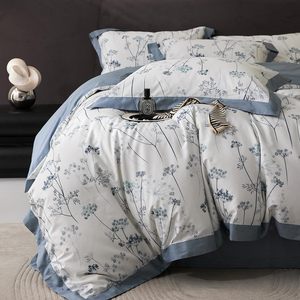 Housse de couette 3 pièces, taille Queen, blanche, avec imprimé, housse de couette douce et confortable, style bohème - Product Image 4