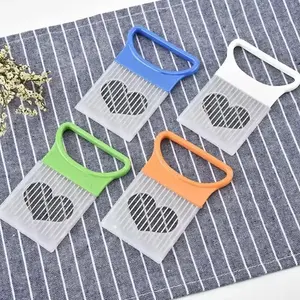 Stainless Steel Onion <b>Cutter</b> Plastic Handle Pine Needle Lemon Slicer Fruit and <b>Vegetable</b> Cutting Fixture Kitchen Items Gadgets - Product Image 3