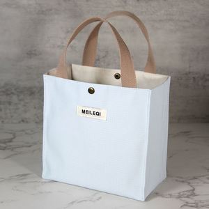 Inicio Equipaje, bolsos y estuches Lifestyle Bags Shopping Bags Venta al por mayor Custom Printed LOGO Canvas Bags - Product Image 4