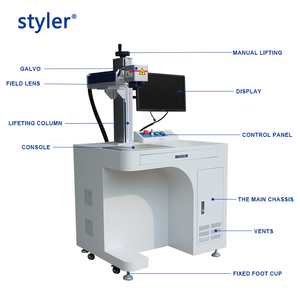 Máquina de Marcado de Números de Serie de Baterías, Marcador de Metal, Plástico <span class=keywords><strong>y</strong></span> Vidrio, Láser de Fibra de 30W 100W, Marcado Permanente, CE Styler - Product Image 2