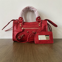 Tas Selempang Wanita Gaya Retro Prancis, Model Paris Rivet, Tas Bahu Crossbody dengan Ritsleting, Tas Pillow, Desain Stylish untuk Wanita