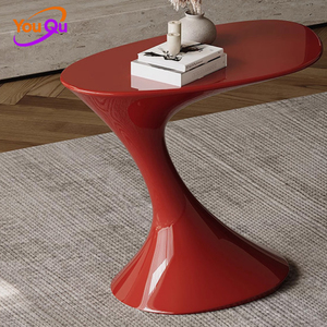 <span class=keywords><strong>Tavolino</strong></span> Laterale da Salotto di Design Italiano Minimalista, Laccato Lucido, Forma Irregolare, Tavolo d'Angolo - Product Image 3