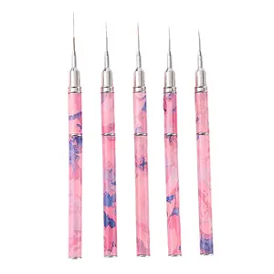 New Design Professional Nails Supplier Manufacturer Extremely Thinnest Long Japan Style Pink Nail Liner Brushes