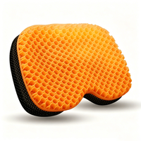 Coussin de siège en gel TPE 3D nid d'abeille de qualité supérieure, respirant, antidérapant, housse amovible et lavable, design carré pour voiture, bureau, décoration de la maison