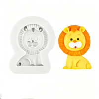 Moules en silicone Candyer pour résine, formes de girafe, panda, lapin, lion, adaptés au fondant, aux bougies parfumées et aux décorations en plâtre
