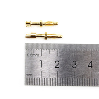 Qianjia QJUP011-G Paire de fiches banane non isolées 2,5 mm, type long et court, connecteur terminal plaqué or de type B 28.712.G
