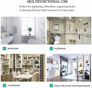 Accesorios de baño de montaje en pared ajustable Soporte de abrazadera de vidrio de <span class=keywords><strong>acero</strong></span> <span class=keywords><strong>inoxidable</strong></span> 304 Soporte de estante de vidrio de 0,32 "-0,48" - Product Image 5