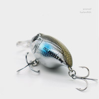 Leurre imprimé ABS micro pour pêche en surface à la brochette, au bar et au brochet en rivière, avec une longue languette