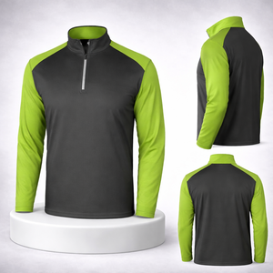 Fabricantes de Ropa Personalizada, Sudadera Deportiva Ligera con Cierre de Cremallera, Estilo Color Block para Golf - Product Image 1