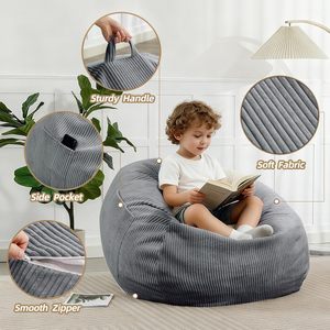 Direct Manufacturer 25FT Corduroy <strong>BeanBag</strong> Cover No <strong>Filled</strong> Comfort Floor for Kids Teens Living Room Bedroom - Product Image 6