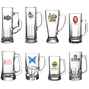 Divers modèles en gros avec logo personnalisé sublimation <span class=keywords><strong>verre</strong></span> chopes à bière <span class=keywords><strong>verre</strong></span> à bière avec poignée - Product Image 1