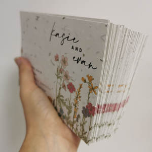 Eco-Friendly Plantable <b>Seed</b> <b>Paper</b> Postcards Plantable Wedding Thank You Cards <b>Seed</b> <b>Paper</b> Invitations - Product Image 4