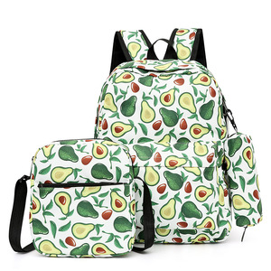 Customized Fashion Waterproof Teenager Schoolbag Kids Fruit Print Backpack <b>Set</b> with <b>Lunch</b> Box and Pencil Case - Product Image 5