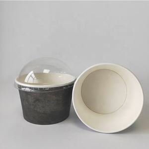 Récipient en papier pour crème glacée Tasse en papier pour crème glacée Bol à salade avec couvercles en papier - Product Image 3