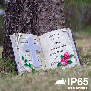 Lámpara Solar Exterior IP65 con Forma de Cruz de Resina para Jardín, Impermeable, LED Ecológico, Ángulo de Haz de 360°, Alto CRI 90, 50000 Horas de Duración, Conmemorativa - Product Image 5