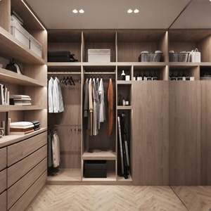 Armoires ouvertes modernes 2025, chambre personnalisée, combinaison de meubles de chambre à coucher, meubles en MDF, bois, chambre à coucher pour armoire, placard - Product Image 2