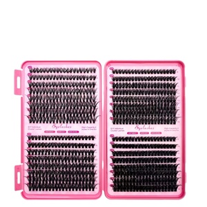 Набор для наращивания ресниц: пучки 30D, 40D, 50D, 60D, двусторонние, 32 ряда в лотке, для самостоятельного наращивания, с клеем для наращивания и фиксатором, с возможностью нанесения логотипа - Product Image 6