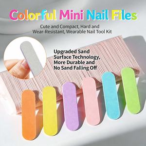 100 pièces de limes à ongles jetables en bois, bandes de ponçage double face pour le polissage et le ponçage, outils de <span class=keywords><strong>manucure</strong></span> en gros - Product Image 2