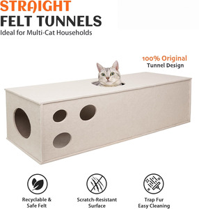 High Density Soundproof Cat <b>Cave</b>, Washable Acoustic Felt Cat <b>Bed</b> Customizable for Apartment & Pet Grooming Salon - Product Image 3