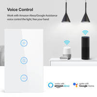 Interrupteur intelligent à intensité variable Tuya ZigBee 110V 220V US AU, interrupteur mural intelligent avec contrôle Alexa Google Home pour la domotique