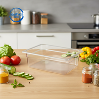 Conteneur alimentaire en plastique écologique, 1/2 tailles, empilable, couvercles détachables, boîte de rangement pour la cuisine, design contemporain