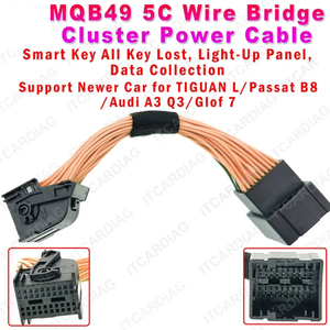 Cavo MQB49 5C per Chiave Intelligente MQB 49, Supporto per Tutte le <span class=keywords><strong>Chiavi</strong></span> <span class=keywords><strong>Perse</strong></span>, Compatibile con <span class=keywords><strong>Auto</strong></span> Più Recenti Audi e VW, Raccolta Dati e Illuminazione - Product Image 6
