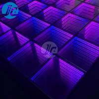 Panneaux de piste de danse LED 3D miroir portables pour mariages, fêtes et événements en intérieur, taille personnalisée, à vendre