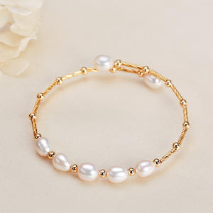 Summer Freshwater Pearl <b>Bracelet</b> Small Design for Girl Friends and <b>Sisters</b> Elegant Jewelry - Product Image 2