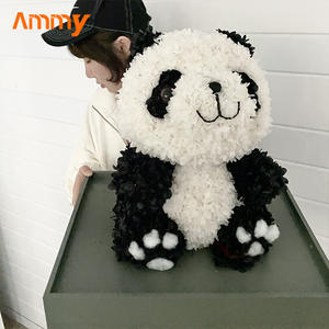 AM-PFE09 belle bébé Panda blanc hortensia acrylique fleur préservée pour la vie éternelle jardin <span class=keywords><strong>secret</strong></span> saint valentin fête des mères - Product Image 6